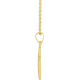 14K Yellow Cross 18" Necklace