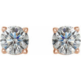 14K Rose 1/2 CTW Natural Diamond Stud Earrings