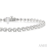 5 Ctw Round Cut Diamond 3-Prong Tennis Bracelet in 14K White Gold