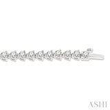 6 Ctw Round Cut Diamond 3-Prong Tennis Bracelet in 14K White Gold
