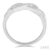 Silver Infinity Shape Diamond Ring