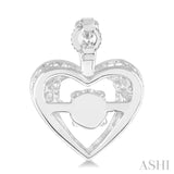 Silver Emotion Heart Shape Diamond Earrings