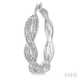 Silver Infinity Shape Diamond Earrings