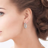 Silver Infinity Shape Diamond Earrings