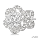 Flower Shape Lovebright Diamond Earrings