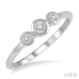 Three Stone Light Weight Diamond Promise Ring