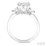 Oval Shape Lovebright Bridal Diamond Engagement Ring