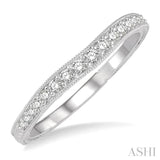 1/5 Ctw Round Cut Diamond Wedding Band in 14K White Gold