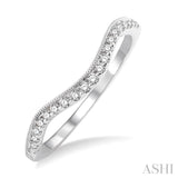 1/6 Ctw Round Cut Diamond Wedding Band in 14K White Gold