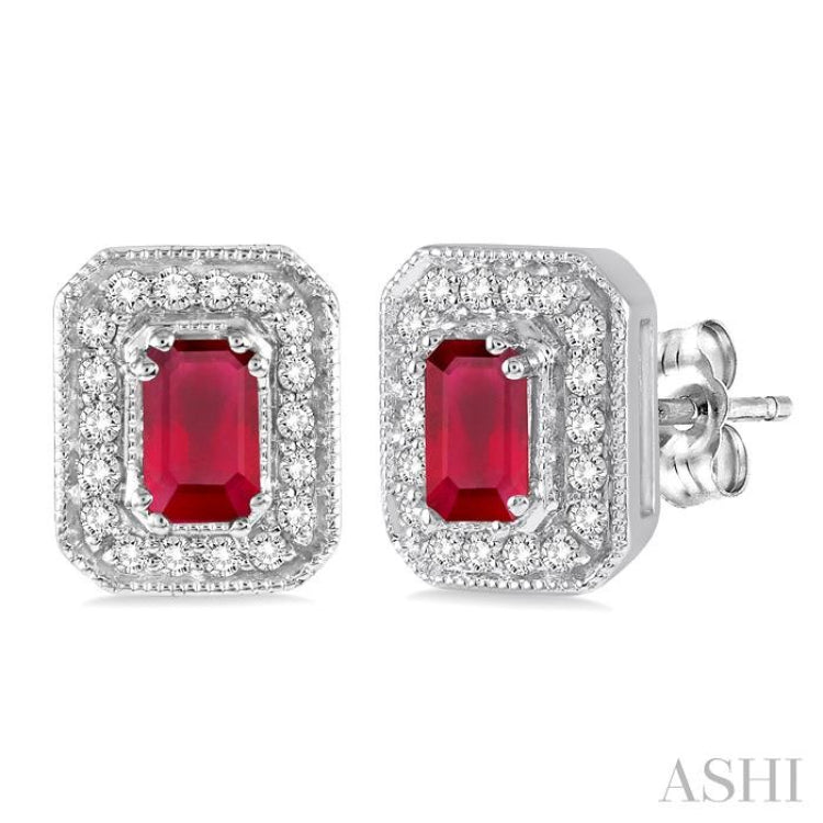 Gold Ruby & Diamond Drop Earrings - Earrings from Cavendish Jewellers Ltd UK