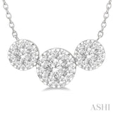 Lovebright Essential Three Stone Diamond Necklace