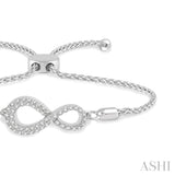 Infinity Shape Diamond Lariat Bracelet