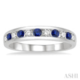 Gemstone & Diamond Wedding Band