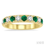 Gemstone & Diamond Wedding Band