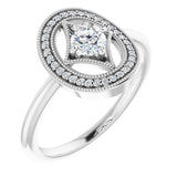 Platinum 1/3 CTW Natural Diamond Ring