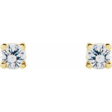Round 4-Prong Lightweight Stud Earrings