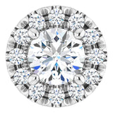 14K White 1/3 CTW Natural Diamond Pendant