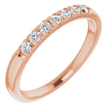 14K Rose 1/4 CTW Lab-Grown Diamond Anniversary Band