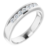 14K White 3/8 CTW Natural Diamond Ring