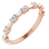 14K Rose 1/2 CTW Lab-Grown Diamond Anniversary Band