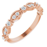 14K Rose 1/3 CTW Lab-Grown Diamond Anniversary Band