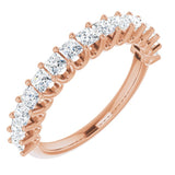 14K Rose 5/8 CTW Lab-Grown Diamond Anniversary Band