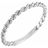 14K White 2 mm Twisted Rope Band