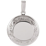 Sterling Silver Engravable Round Locket