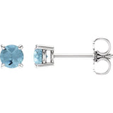Round 4-Prong Lightweight Stud Earrings