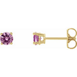 Round 4-Prong Lightweight Stud Earrings