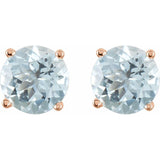 Round 4-Prong Lightweight Stud Earrings