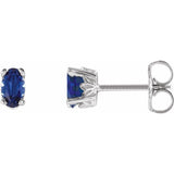 Oval 4-Prong Scroll Setting® Stud Earrings