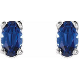 Oval 4-Prong Scroll Setting® Stud Earrings