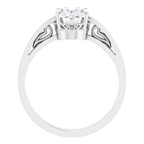 Solitaire Scroll Setting® Ring