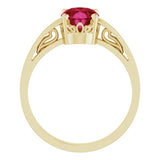 Solitaire Scroll Setting® Ring