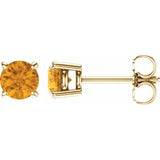 Round 4-Prong Lightweight Stud Earrings