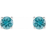 Round 4-Prong Lightweight Stud Earrings