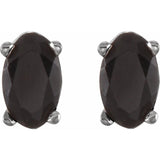 Oval 4-Prong Scroll Setting® Stud Earrings