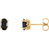 Oval 4-Prong Scroll Setting® Stud Earrings