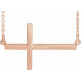 Sideways Cross Necklace