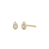 Diamond Pave Teardrop Studs