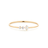 Diamond And Opal Ring