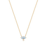 Aquamarine And Diamond Necklace