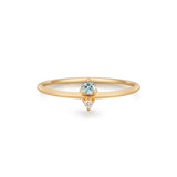 Aquamarine And Diamond Ring