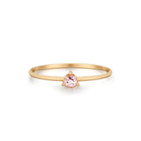 Morganite Solitaire Ring