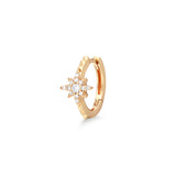 8-Pointed Star Diamond Single Huggie Hoop