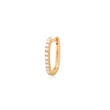 Diamond Paper Clip Single Huggie Hoop
