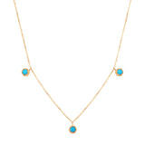 Turquoise 3-Stone Station Necklace