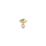 Pyramid Diamond Single Piercing Earring