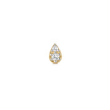 Diamond Pave Teardrop Single Piercing Earring
